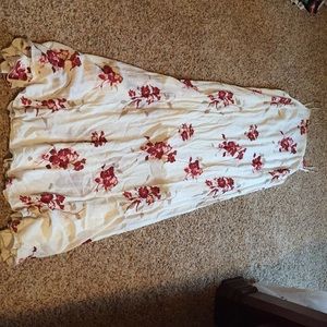 GXF Summer Flowy Dress White Cherry Blossoms